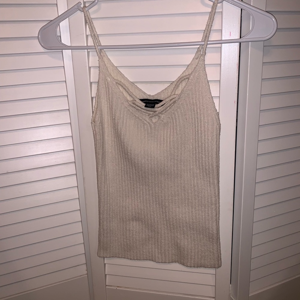 American eagle cream colored tank top